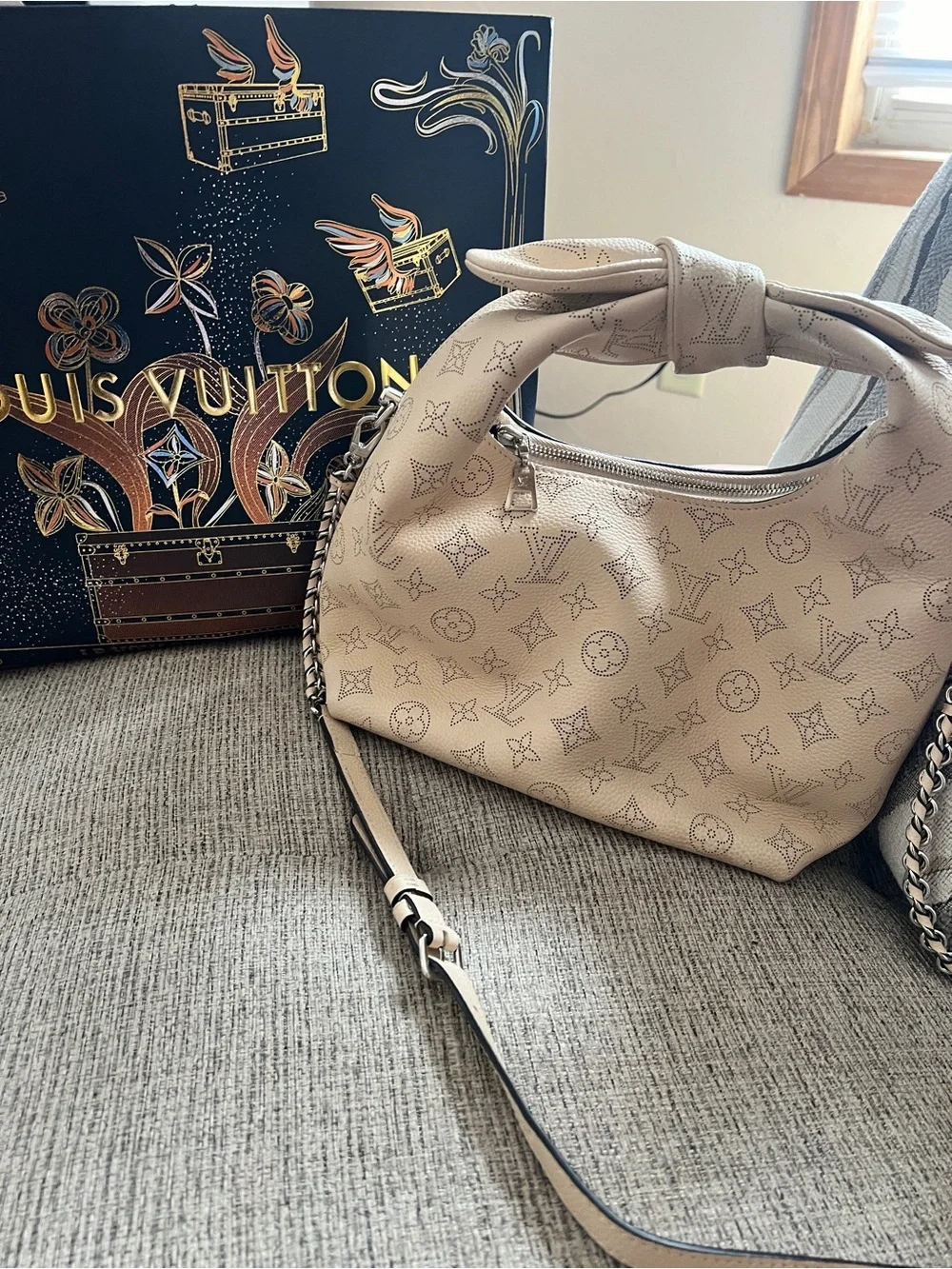 Louis Vuitton Cream Monogram Perforated Shoulder Bag Why Not bag